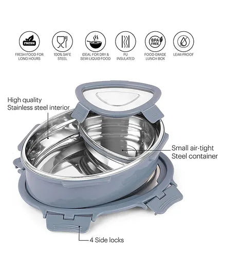 Cello Stainless Oval Insulated Lunch Box