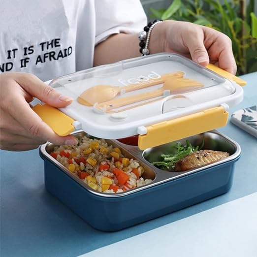 3 Grid Stainless Steel Lunch Box - 750 ML