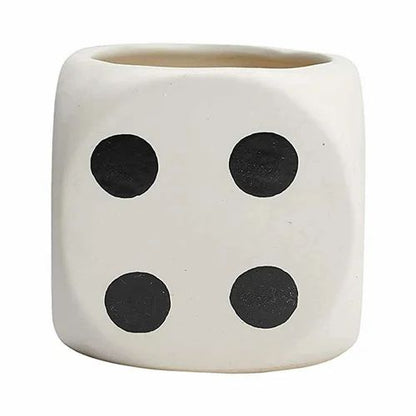 Ceramic Dice Shaped Planters (Set of 2)