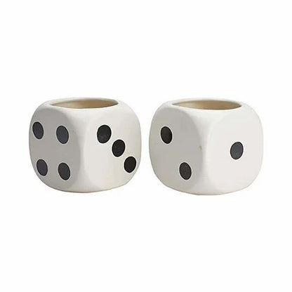 Ceramic Dice Shaped Planters (Set of 2)