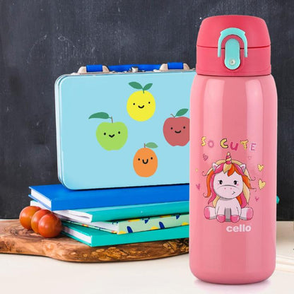 Cello Hot & Cold Stainless Steel Kids Water Bottle, 475ml