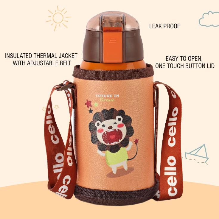 Cello Hot & Cold Stainless Steel Kids Water Bottle, 500 ml