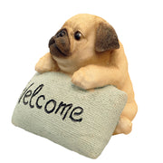 Cute Pug Welcome Figurine