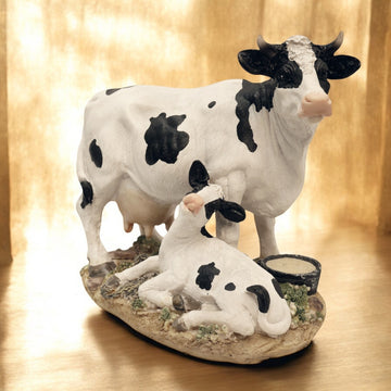 Cute Cow and Calf Figurine