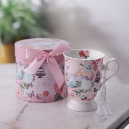 Vintage Pastel Birdcage Teacup