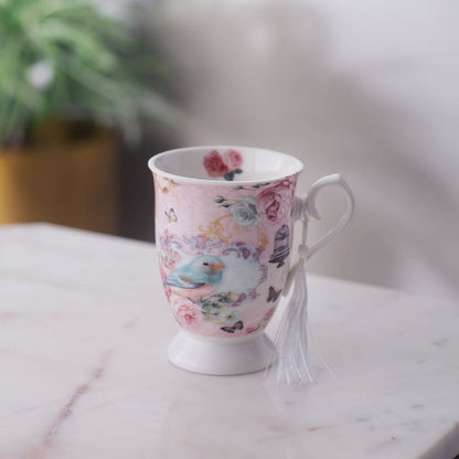 Vintage Pastel Birdcage Teacup