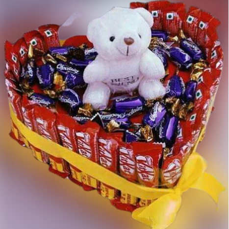 Assorted Chocolates with Teddy Bear - Gift Hamper