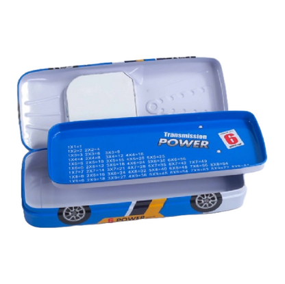 Pencil Box - Metal (Car Shaped with Glitter)