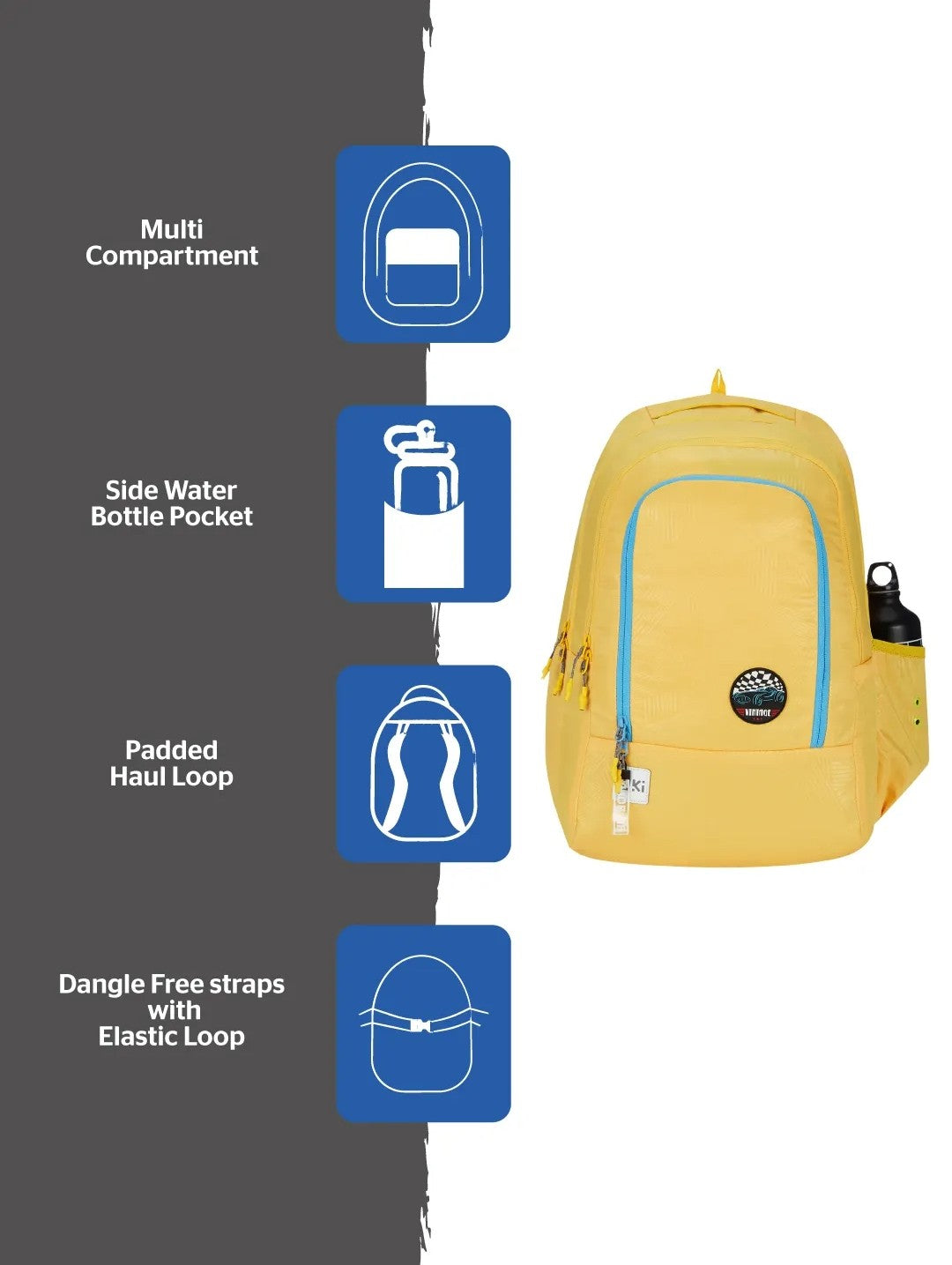 Wiki Streak Yellow Backpack