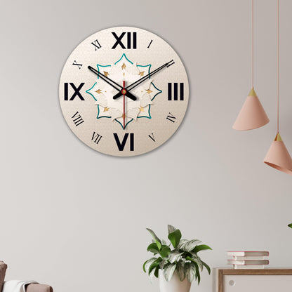 3 D Flower Design Wooden Wall Clock For Living Room