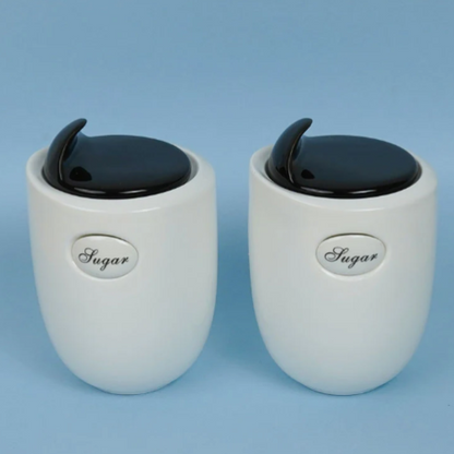 Ceramic Airtight Tea Sugar Container - (Set of 2)