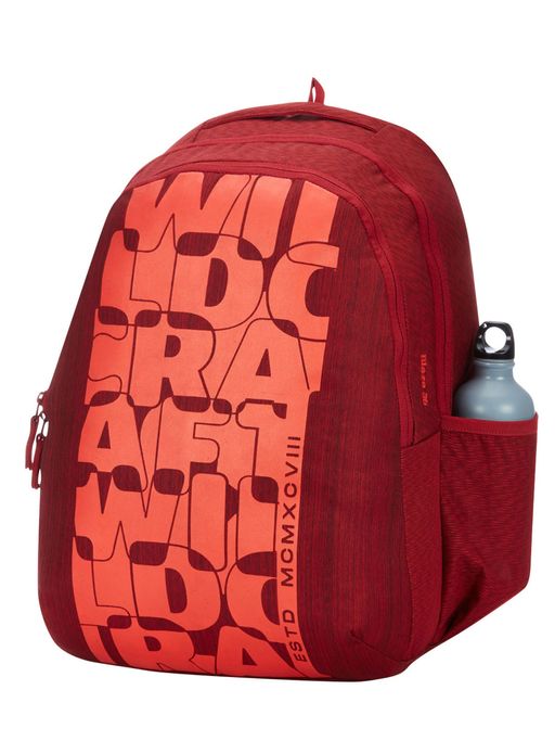 Wiki Blaze Light Red Backpack with Rain Cover