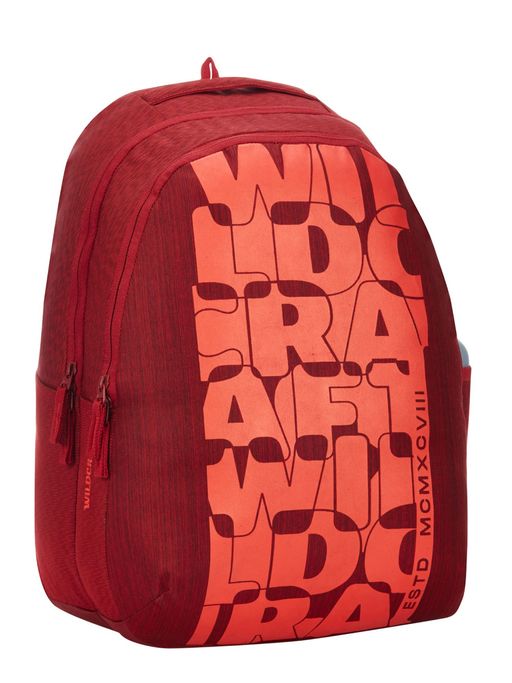 Wiki Blaze Light Red Backpack with Rain Cover