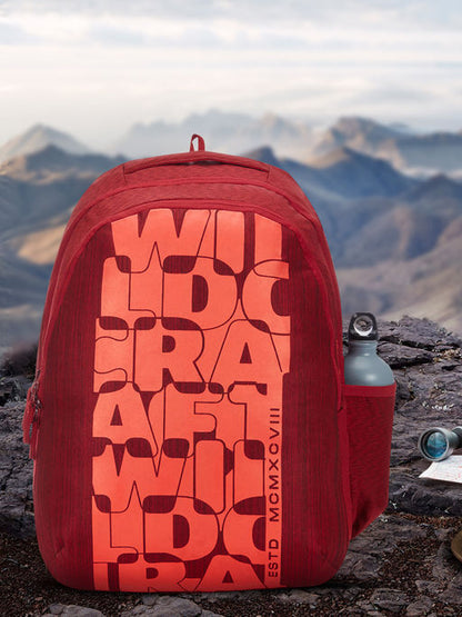 Wiki Blaze Light Red Backpack with Rain Cover